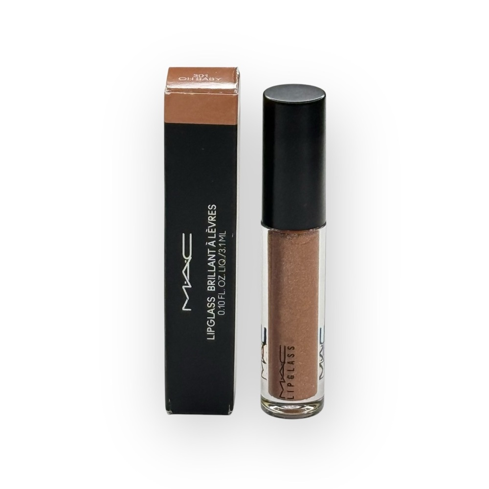Best Seller: new Mac Cosmetics ★ Lipglass Lip Gloss ★ Oh Baby ★ Sparkling Bronze - Picture 8 of 16